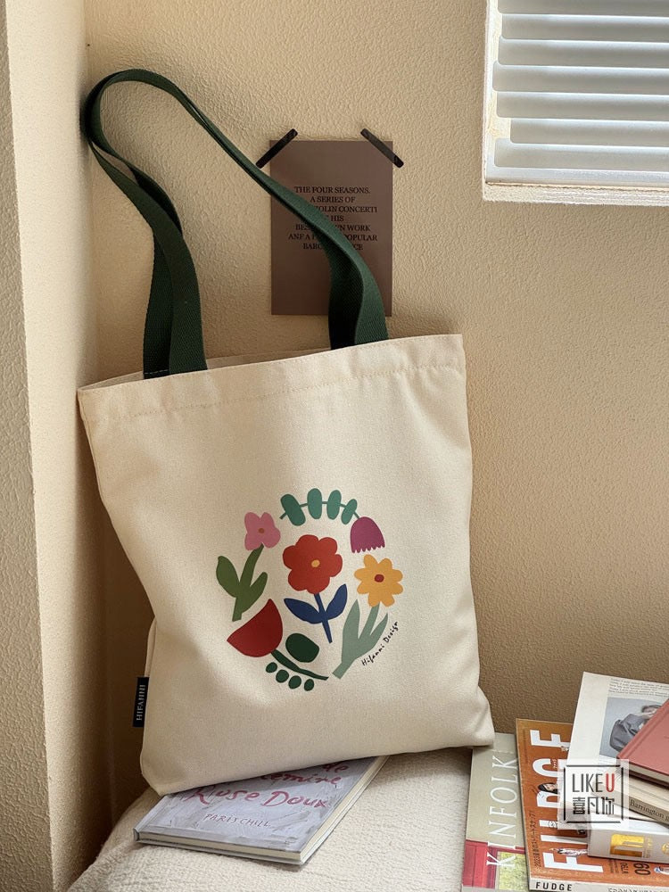 Bloom Meadow Canvas Tote Bag