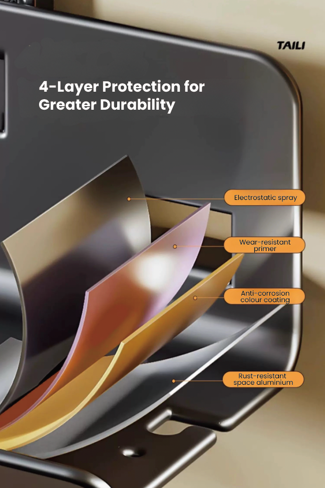 Suction Cup Hair Dryer Holder – Space Aluminium Wall Mount