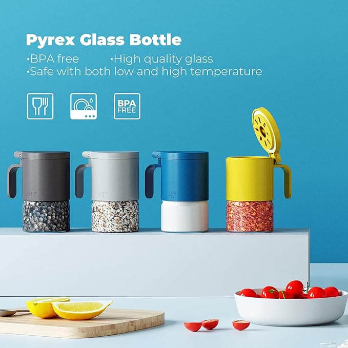 Glass Spice Jar with Dual Spoons - 300ml