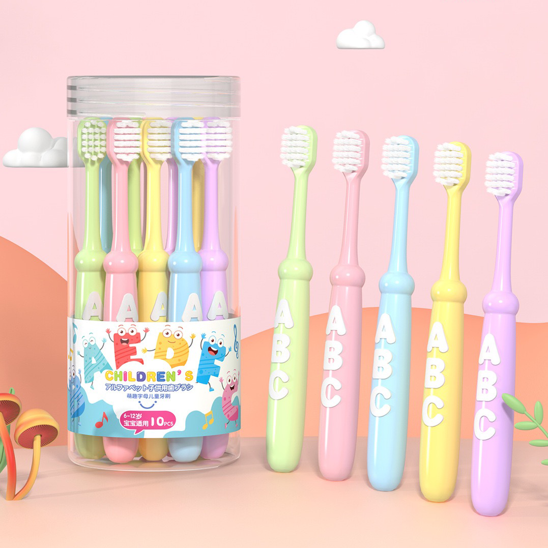 Colourful Kids Toothbrushes 10pcs Set