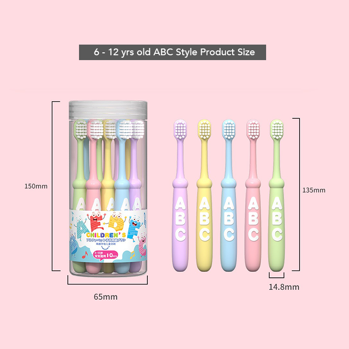 Colourful Kids Toothbrushes 10pcs Set