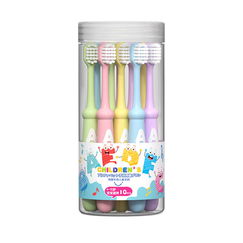Colourful Kids Toothbrushes 10pcs Set
