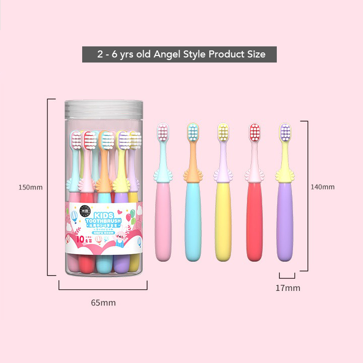 Colourful Kids Toothbrushes 10pcs Set