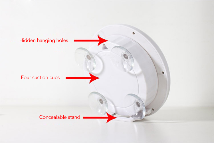 Versatile Waterproof Clock – Suction or Standing, 14.8 cm