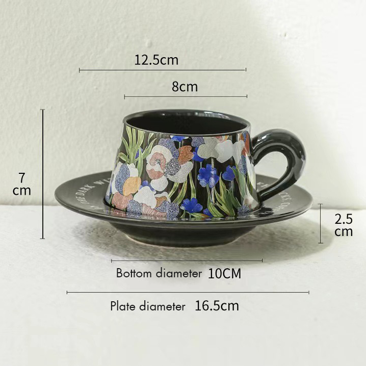 Vintage Floral Ceramic Cup & Saucer Set