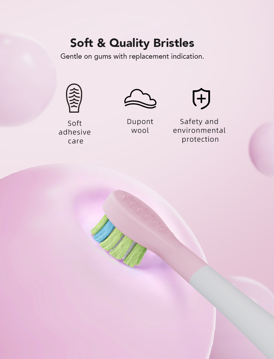 Kids Sonic Electric Toothbrush with Extra Brush Heads