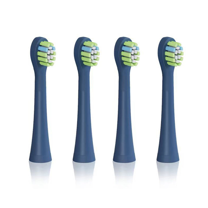 Kids electric toothbrush replacement heads 4 pack navy soft bristles