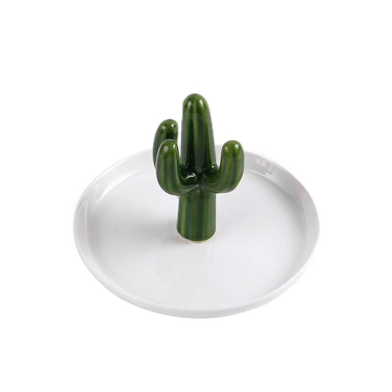 Cactus Ceramic Jewellery Tray - Ring & Earring Holder