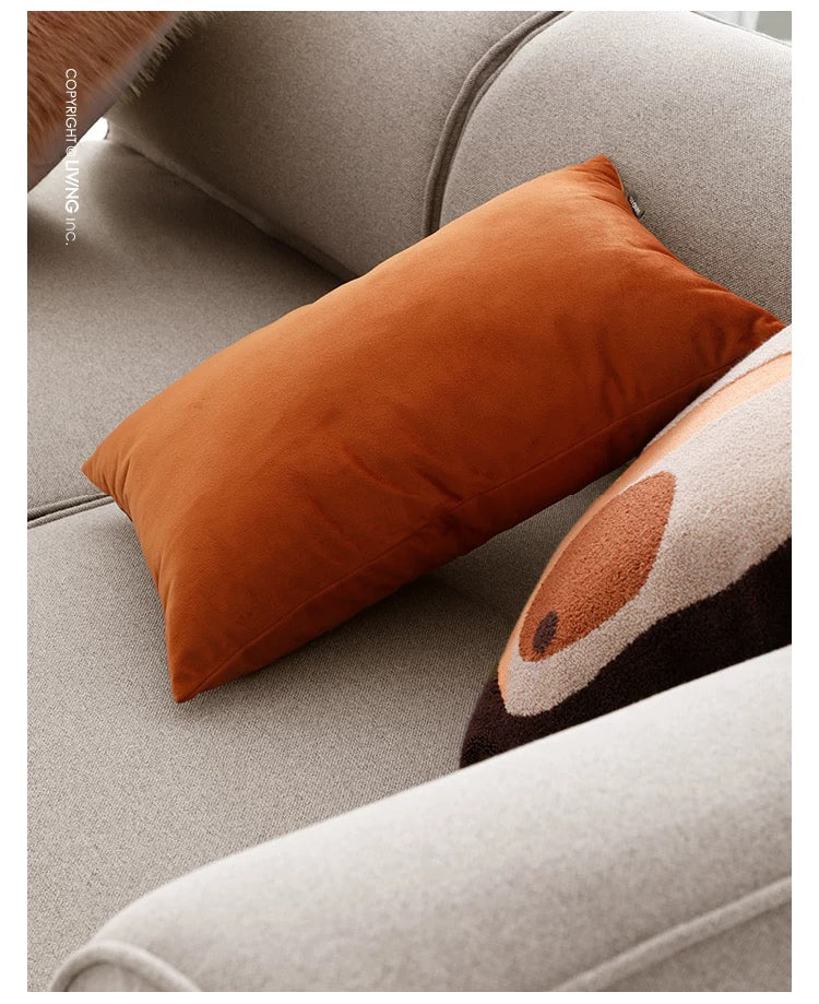 Velvet Cushion Cover – Solid Colour (45 × 45 cm)
