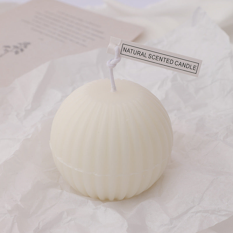 Striped Sphere Soy Scented Candle