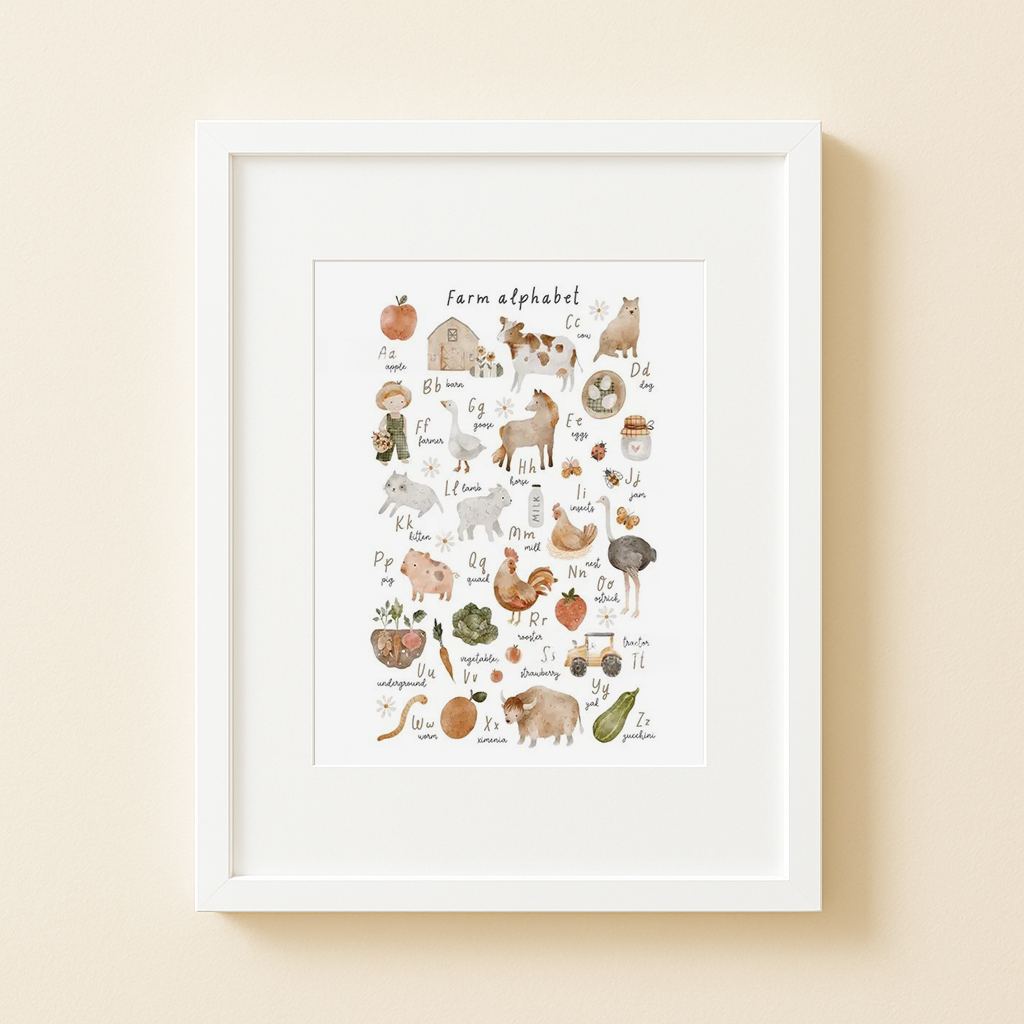 Farm ABC Kids Poster