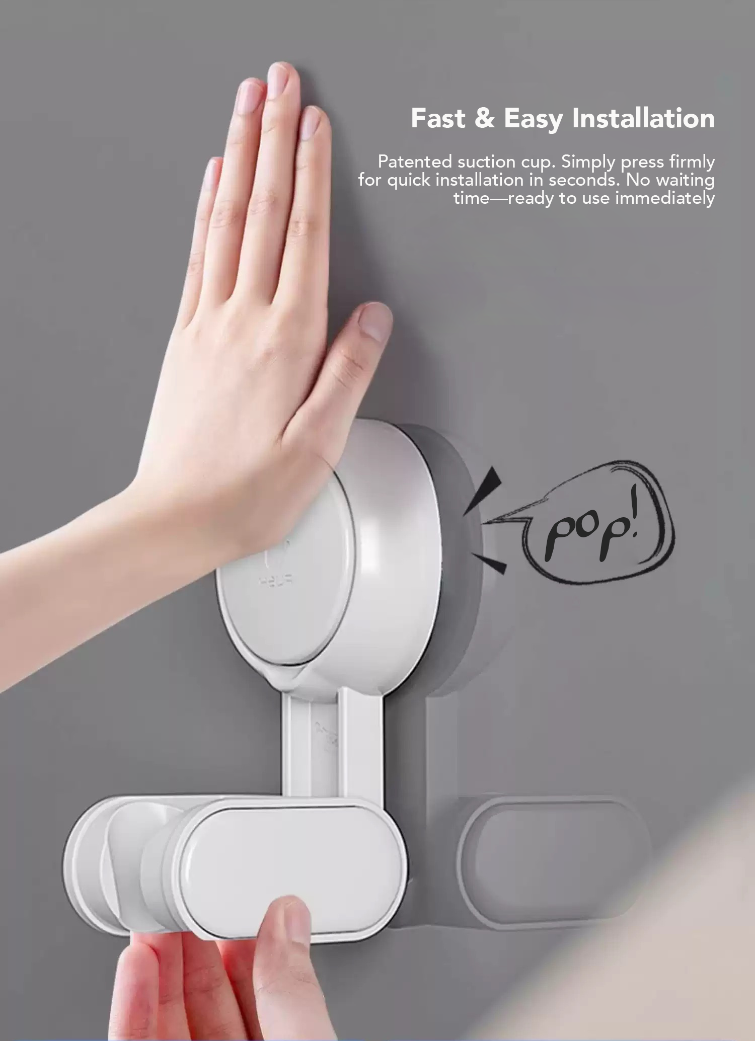 Adjustable Suction Cup Shower Head Holder
