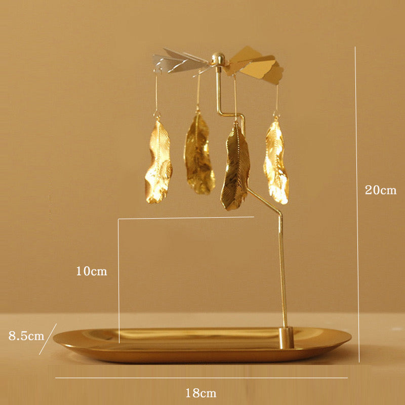 Feather Tea Light Carousel Candle Holder