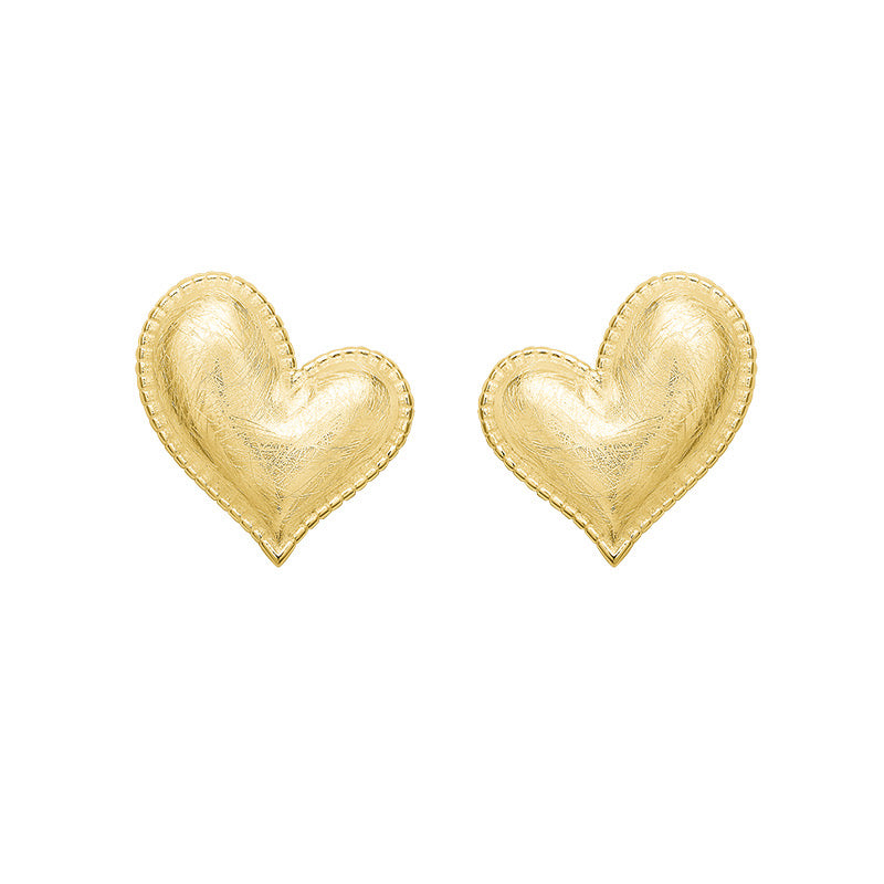 Freeform Heart Stud Earrings - Sterling Silver
