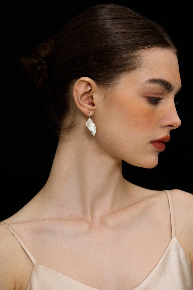 Autumn Leaves Stud Earrings - Sterling Silver