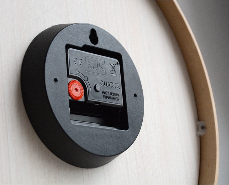 Minimal Curved Wood Wall Clock - 30cm