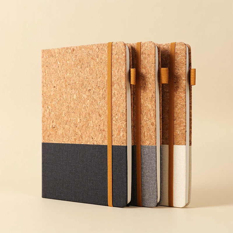 Cork Cover A5 Notebook with Elastic Strap