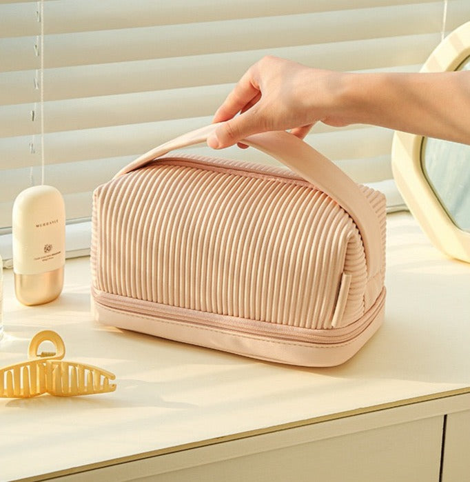 Pink Large Capacity Cosmetic Bag