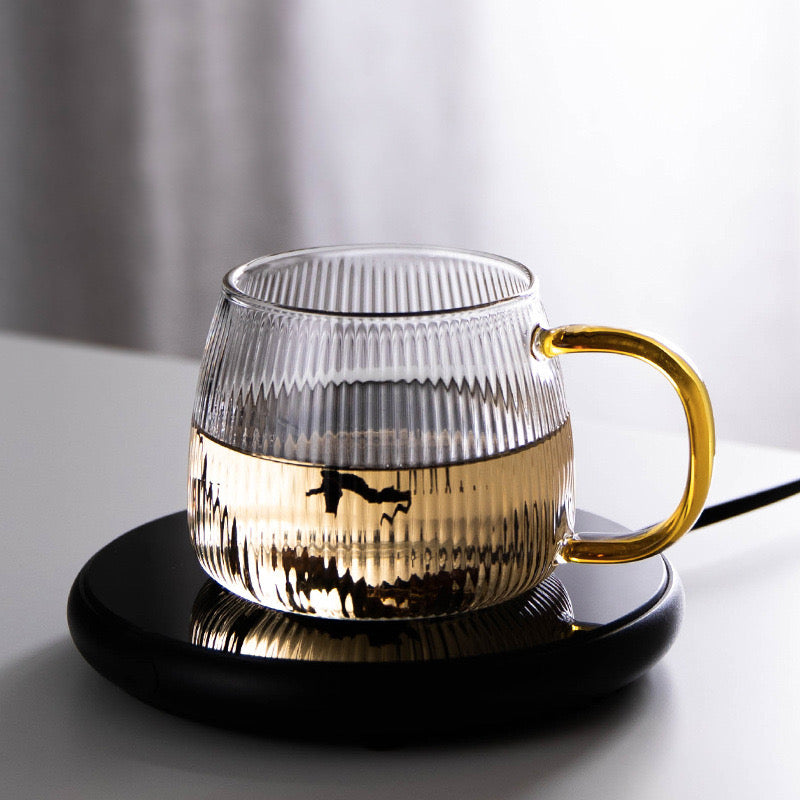 Strip Patterned Borosilicate Glass Mug