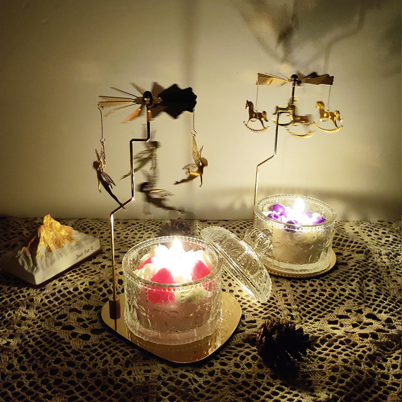 Rotary Spinning Tea Light Candle Holder