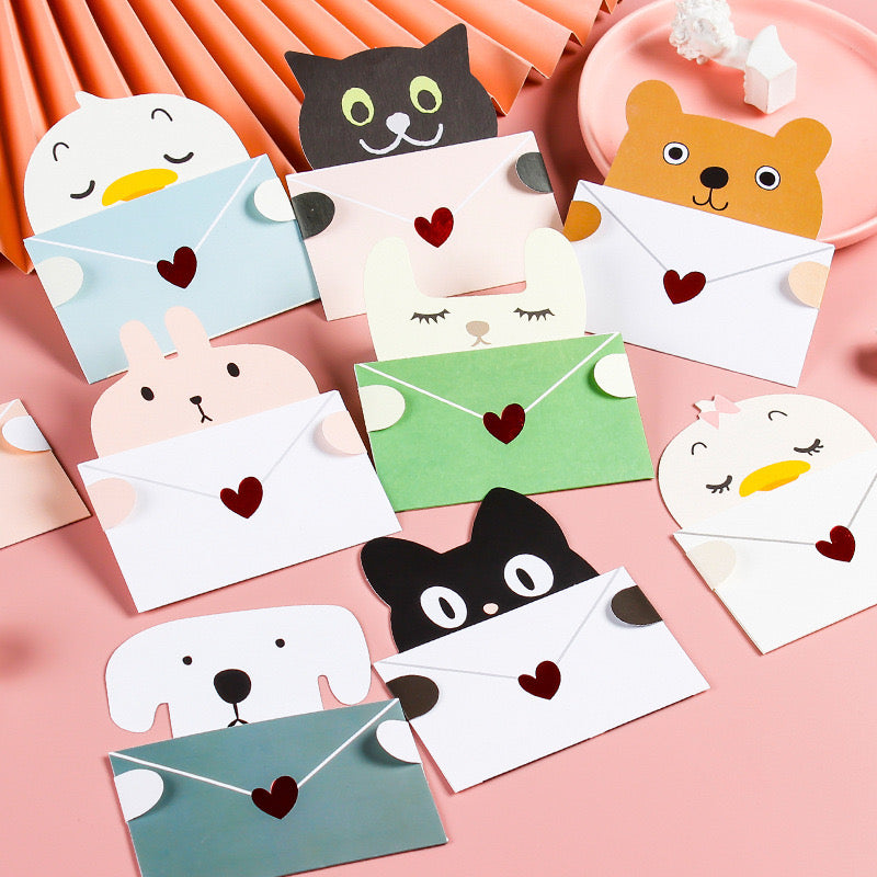 Cute animal message card