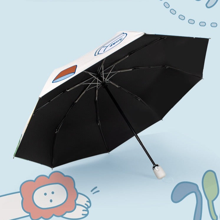 Animal Print Compact Umbrella - Automatic, UV Protection