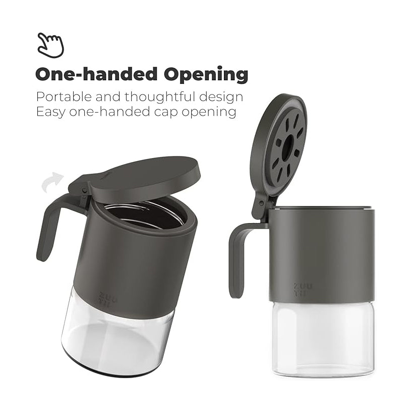 Glass Spice Jar with Dual Spoons - 300ml