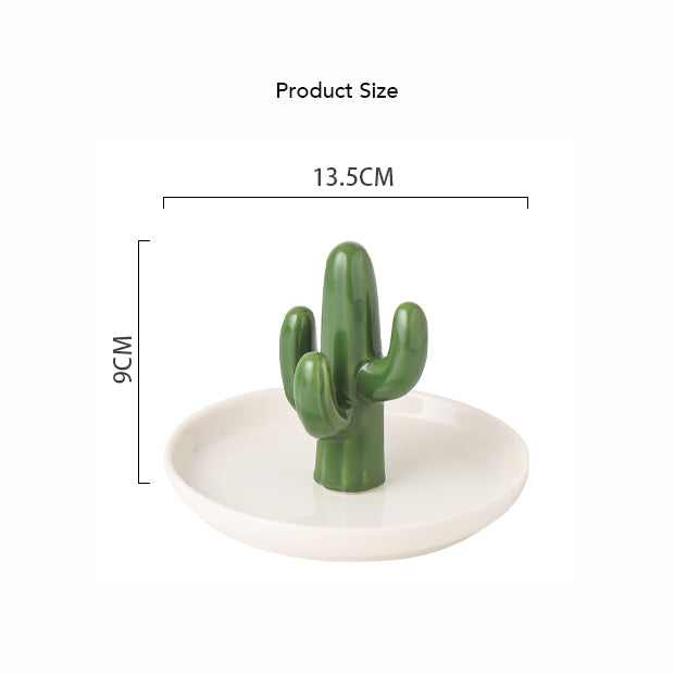 Cactus Ceramic Jewellery Tray - Ring & Earring Holder
