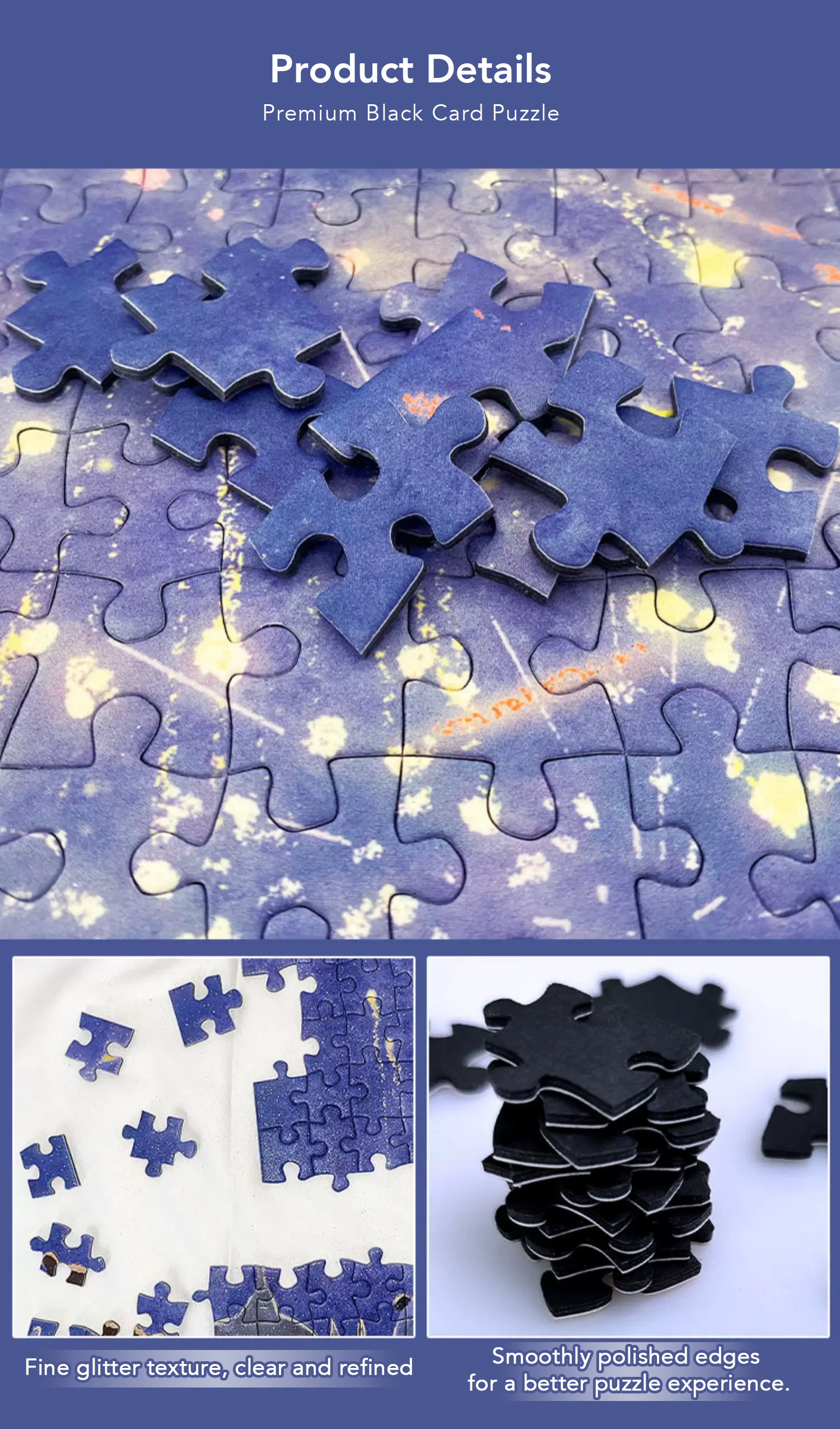 300pcs Premium Jigsaw Puzzle with Glitter Coating