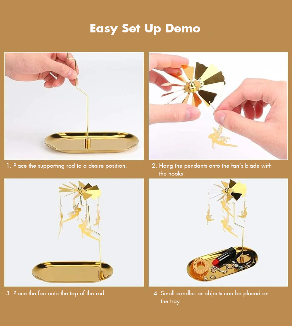 Rotating Tea Light Candle Holder
