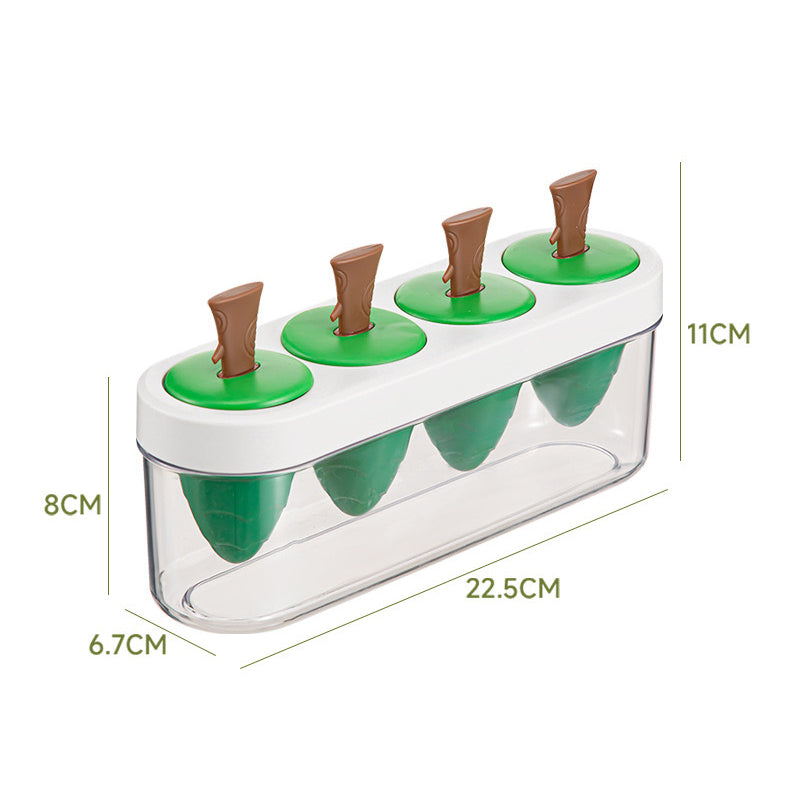 Silicone Ice Pop Mould with Container (4 Pops)