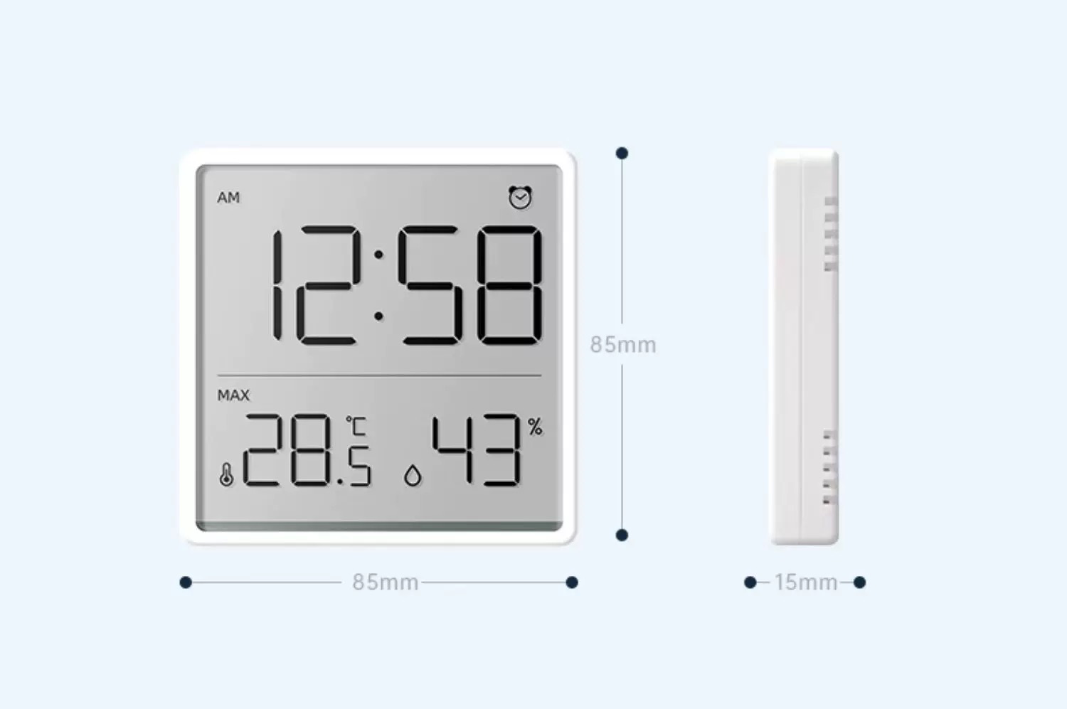 Mini LCD Temperature & Humidity Clock