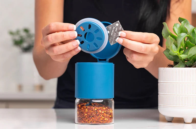 Glass Spice Jar with Dual Spoons - 300ml