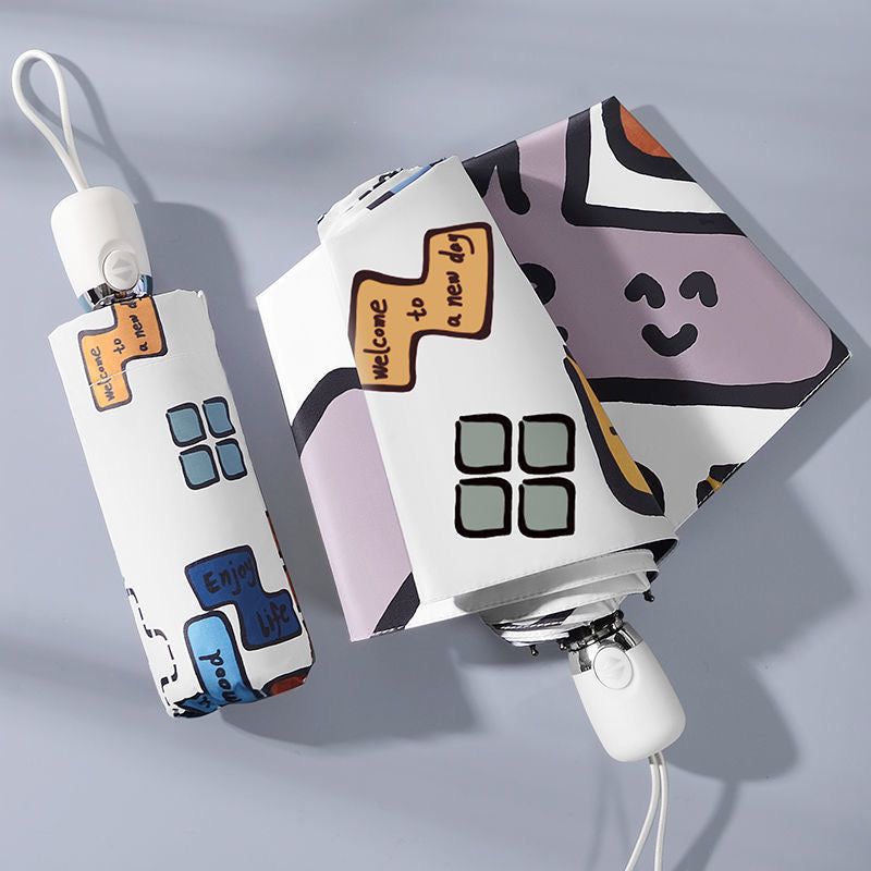 Tetris Compact Umbrella - Automatic, UV Protection