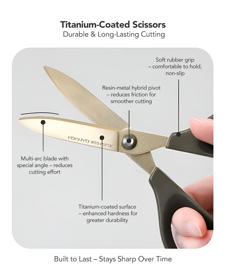SAXA Glue-Free Scissors – Titanium Plated & Fluorine Coated