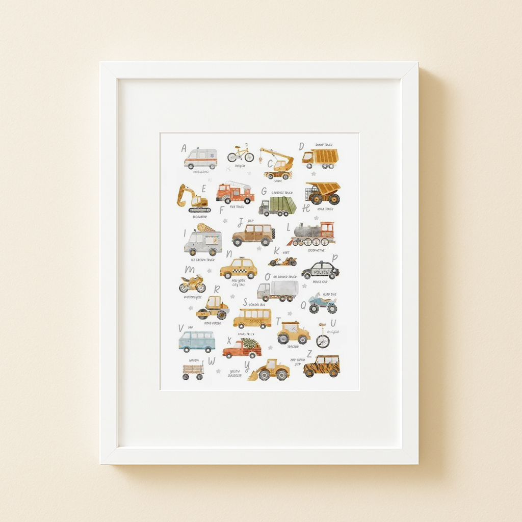 Transport ABC Wall Poster
