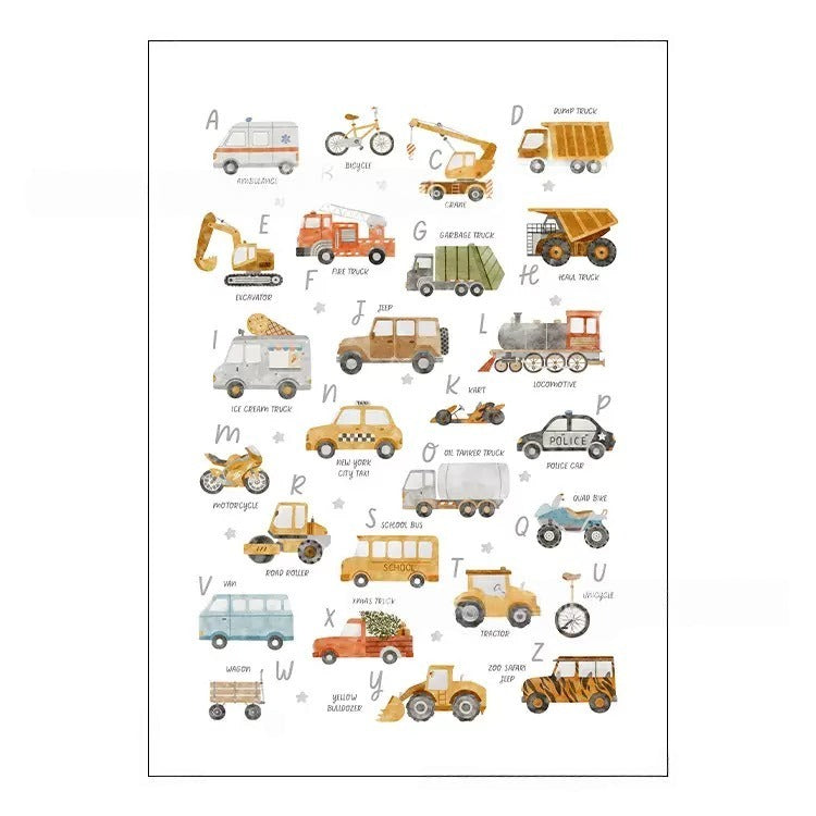 Transport ABC Wall Poster