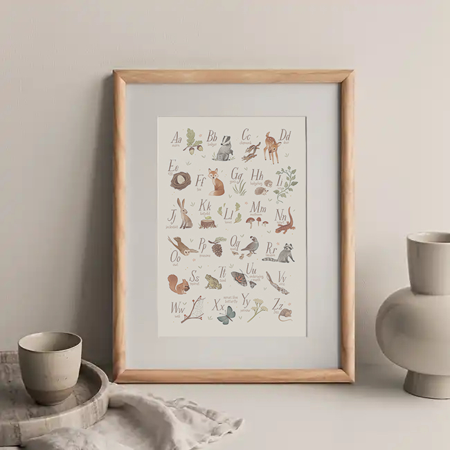 Woodland ABC Kids Poster