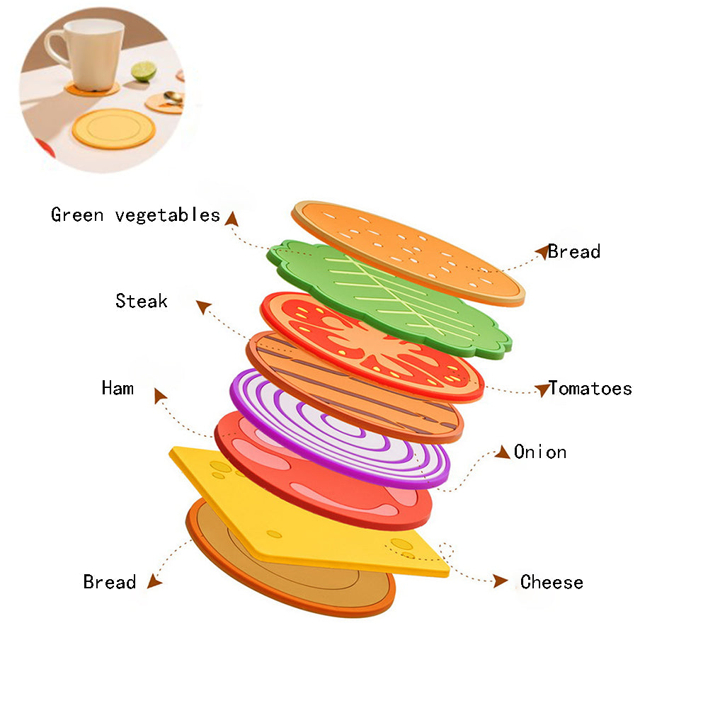 Hamburger Coasters Set of 8