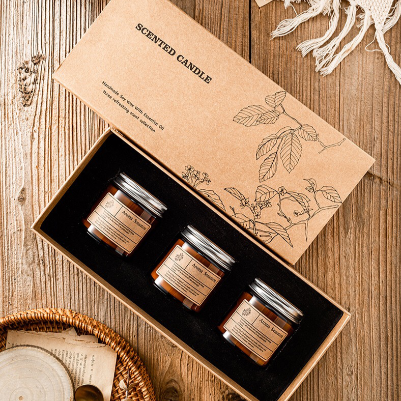 soy wax candle gift set – aroma sensation collection