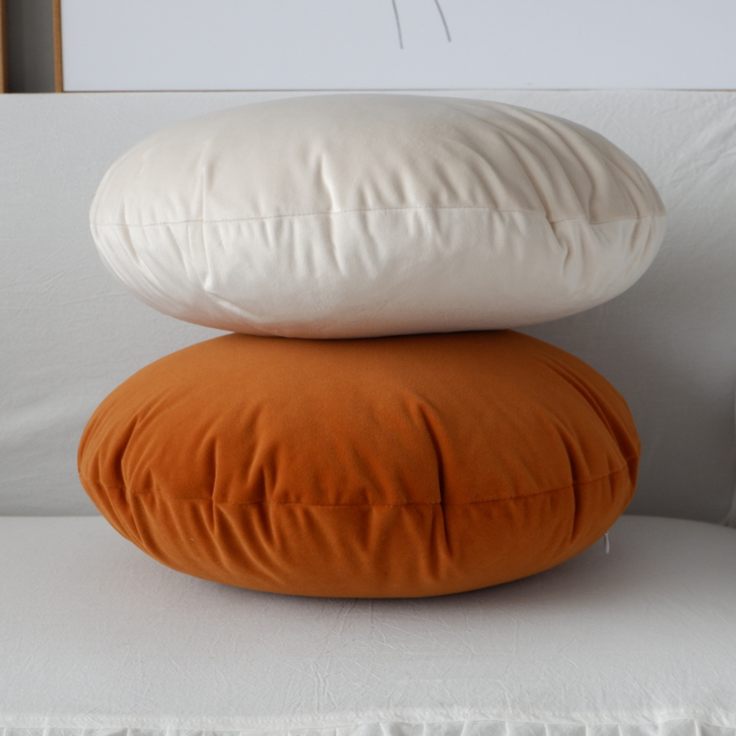 Velvet Round Cushion with Inner