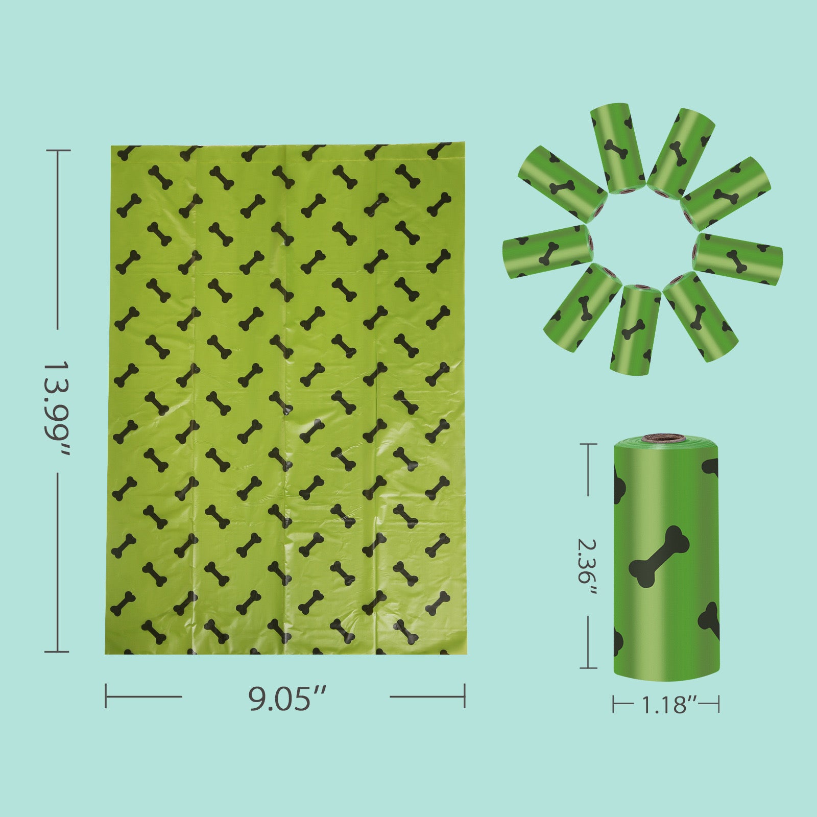 Biodegradable Dog Poop Bags - 135Bags