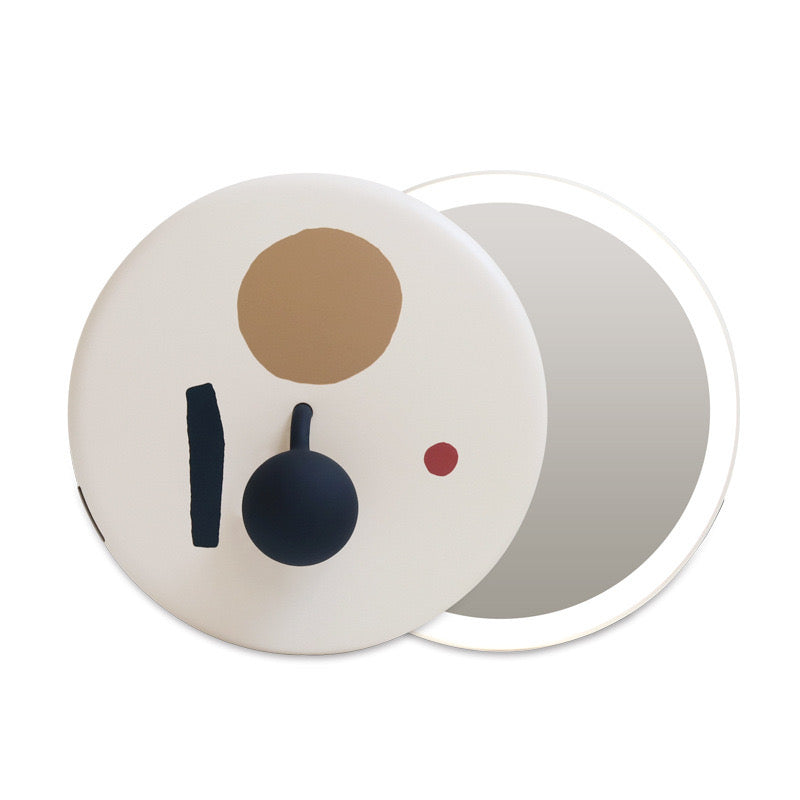 Mini Q Handheld LED Makeup Mirror