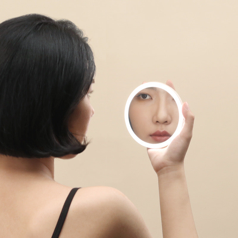 Mini Q Handheld LED Makeup Mirror