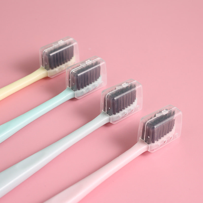 Adult Soft Toothbrush Set – 4 pcs (Charcoal Bristles)