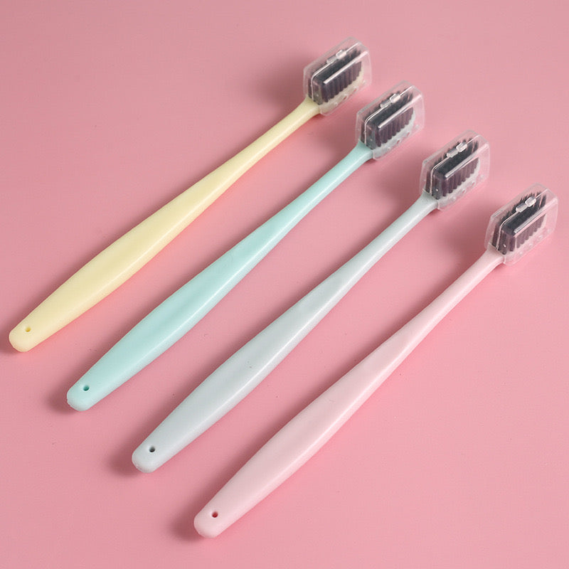 Adult Soft Toothbrush Set – 4 pcs (Charcoal Bristles)