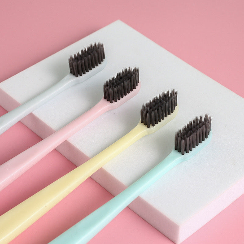 Adult Soft Toothbrush Set – 4 pcs (Charcoal Bristles)