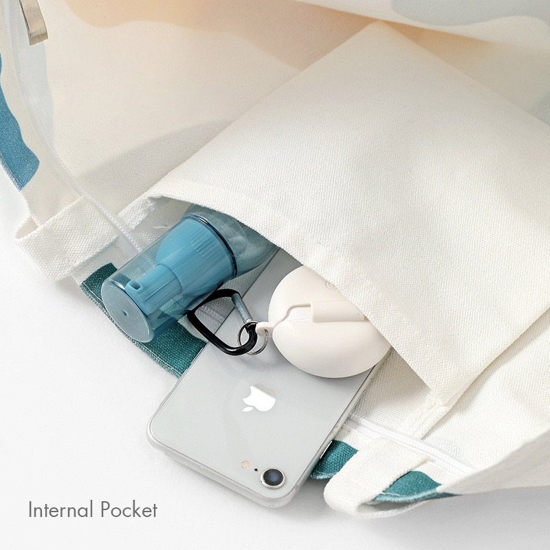 Tetris Geometric Canvas Tote Bag