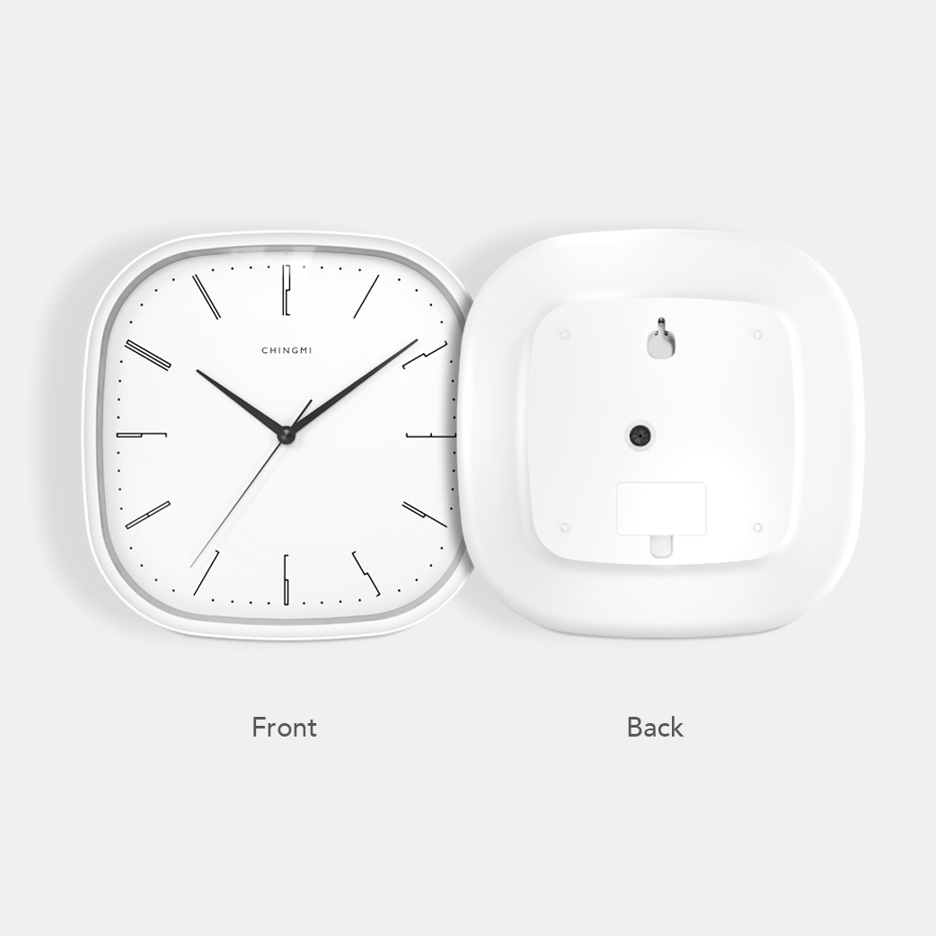 Minimalist Square Wall Clock – Silent, 30cm