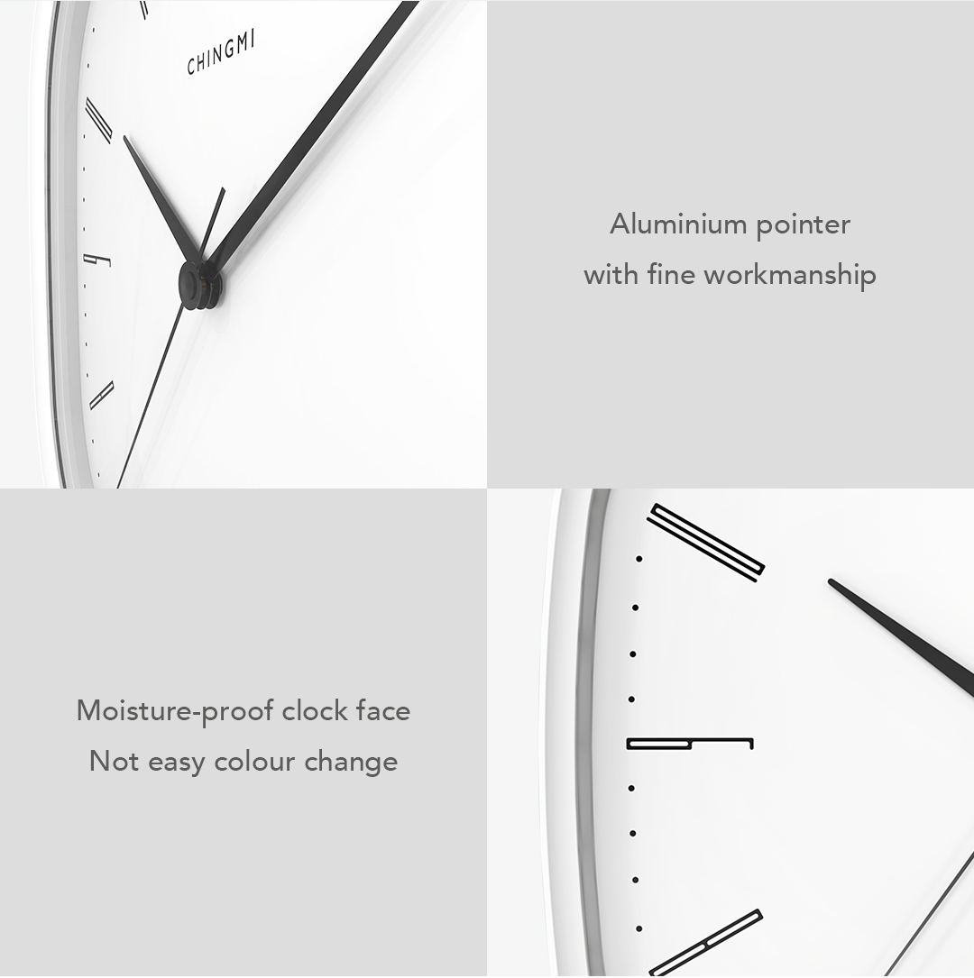 Minimalist Square Wall Clock – Silent, 30cm